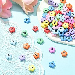 Opaque Acrylic Flower Horizontal Hole Beads&nbsp;SACR-YW0001-59