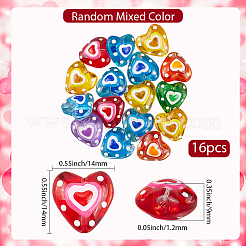 16Pcs Handmade Lampwork Beads Strands&nbsp;LAMP-LT0001-12