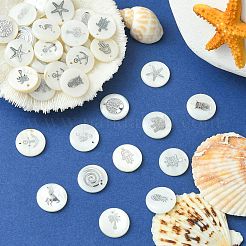 Natural Freshwater Shell Pendants&nbsp;SHEL-CJ0001-05