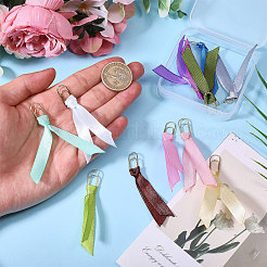 12Pcs Polyester Ribbon Bookmarks&nbsp;AJEW-CA00022