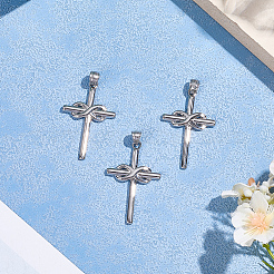 3Pcs 304 Stainless Steel Pendants&nbsp;STAS-BBC0007-70