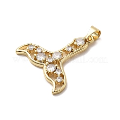 Brass Micro Pave Cubic Zirconia Pendants&nbsp;KK-H519-06A-G