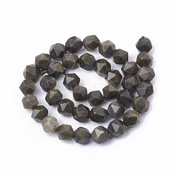 Natural Golden Sheen Obsidian Beads Strands&nbsp;G-T064-45C