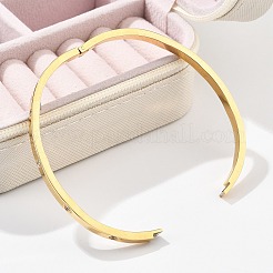 304 Stainless Steel Rhinestone Bangles for Women&nbsp;BJEW-Z092-05G