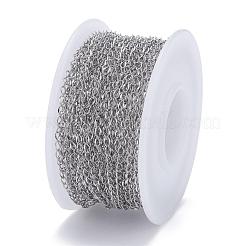 Tarnish Resistant 304 Stainless Steel Curb Chains&nbsp;CHS-L001-56-0.3mm