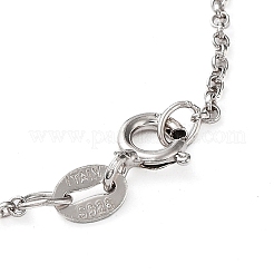 Rhodium Plated 925 Sterling Silver Rolo Chains Necklace Making&nbsp;STER-B001-05P