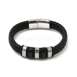 Braided Leather Cord Bracelets for Men&nbsp;BJEW-Z081-11P-01