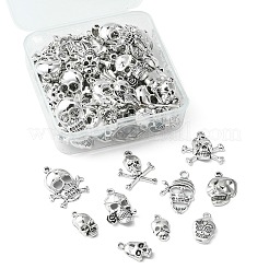 100Pcs 10 Styles Tibetan Style Alloy Pendants&nbsp;TIBEP-CJ0001-62