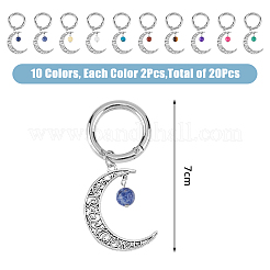 20Pcs 10 Style Tibetan Style Gemstone Bead Shoe Charms&nbsp;HJEW-AB00708