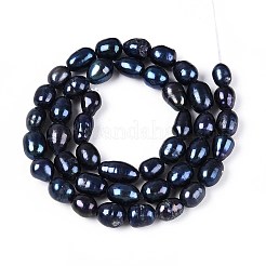 Natural Cultured Freshwater Pearl Beads Strands&nbsp;X-PEAR-N012-09Z-01