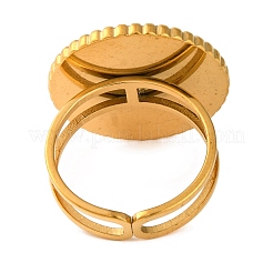 Flat Round Natural Tiger Eye Finger Rings&nbsp;RJEW-Q822-02G-03