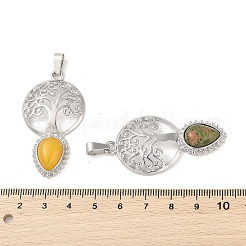 Natural & Synthetic Mixed Gemstone Pendants&nbsp;G-A226-01P