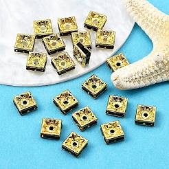 Brass Rhinestone Spacer Beads&nbsp;RSB074NF-04G