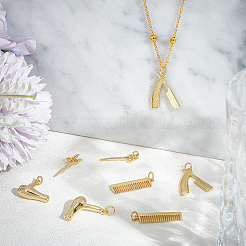 8Pcs 4 Style Brass Pendants&nbsp;KK-BBC0012-91