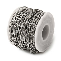 304 Stainless Steel Textured Cable Chains&nbsp;CHS-B015-08P