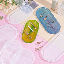 5Pcs 5 Styles DIY Oval Storage Tray Silicone Molds&nbsp;DIY-UN0006-63