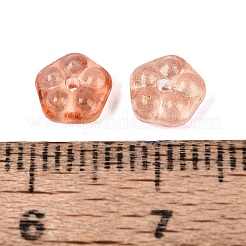 Spray Painted Glass Beads&nbsp;DGLA-R052-002-B09