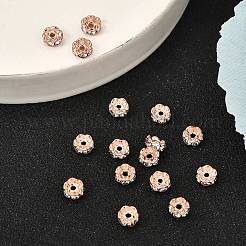 Brass Rhinestone Spacer Beads&nbsp;RB-A014-L5mm-01RG-NF
