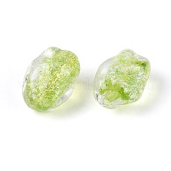 Handmade Foil Glass Beads Strands&nbsp;FOIL-N033-02E
