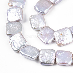 Baroque Natural Nucleated Pearl Keshi Pearl Beads Strands&nbsp;PEAR-S020-K09-2