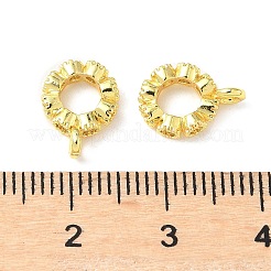 Brass Micro Pave Clear Cubic Zirconia Tube Bails&nbsp;KK-A254-02B-G