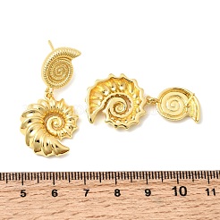 Brass Dangle Stud Earrings&nbsp;EJEW-D355-04G