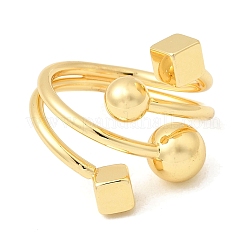 Brass Cuff Open Rings&nbsp;RJEW-D345-01G