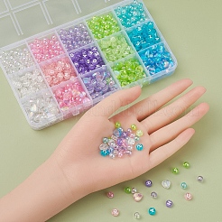 800Pcs 3 Style 5 Colors Transparent Acrylic Beads&nbsp;TACR-YW0001-45