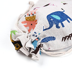Polycotton(Polyester Cotton) Packing Pouches Drawstring Bags&nbsp;ABAG-T007-02P