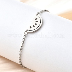 Funny 201 Stainless Steel  Watermelon Link Bracelets&nbsp;BJEW-B128-01P