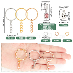 DIY Letter Charm Keychain Making Kits&nbsp;DIY-AR0002-16