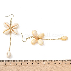 Natural Cowrie Shell Dangle Earrings&nbsp;EJEW-JE07285