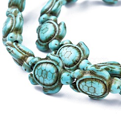 Dyed Synthetic Turquoise Beads Strands&nbsp;G-M152-10-B