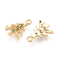 Brass Micro Pave Cubic Zirconia Charms&nbsp;KK-N263-145B-G