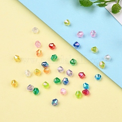 Bicone AB Color Plated Eco-Friendly Transparent Acrylic Beads&nbsp;TACR-CJ0001-12