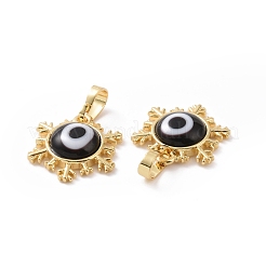 Handmade Evil Eye Lampwork Pendants&nbsp;ZIRC-F136-04G-01