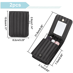 PU Leather Lipstick Case with Mirror&nbsp;CON-WH0088-51B