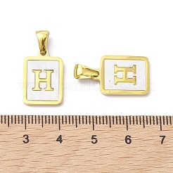 Ion Plating(IP) 304 Stainless Steel Pave Shell Pendants&nbsp;X-STAS-G327-01G-H