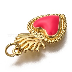 Golden Tone Brass Enamel Pendants&nbsp;X-KK-K750-01G-B