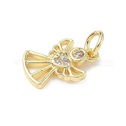 Brass Micro Pave Cubic Zirconia Charms&nbsp;ZIRC-I356-40G