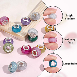 225Pcs 9 Colors Faceted Resin European Beads&nbsp;RESI-PA0001-19