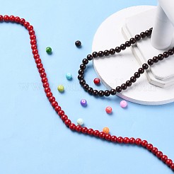Baking Paint Glass Round Bead Strands&nbsp;DGLA-Q020-8mm-M