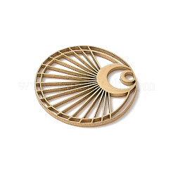 201 Stainless Steel Filigree Pendants&nbsp;STAS-K298-06G-1