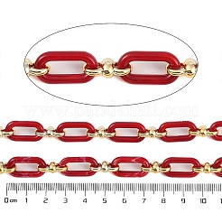 Rack Plating Acrylic & CCB Plastic Chain&nbsp;CHAC-H001-01A
