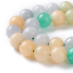 Dyed Natural White Jade Beads Strands&nbsp;G-I299-F08-8mm