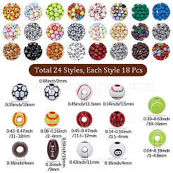 432Pcs 24 Colors Plating Acrylic Beads&nbsp;SACR-PA0001-29