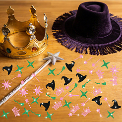 300Pcs 6 Styles Glitter Powder Paper Confetti&nbsp;DIY-WH20165-004