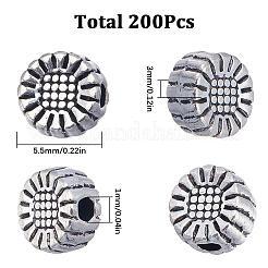 200Pcs Tibetan Style Alloy Beads&nbsp;PALLOY-SC0004-20AS