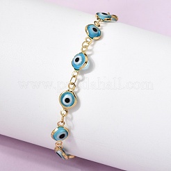Brass Link Bracelest for Women&nbsp;BJEW-K298-02G