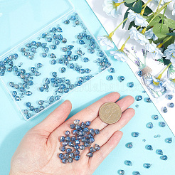 2 Strands Transparent Electroplate Glass Beads Strands&nbsp;EGLA-SP0001-24B